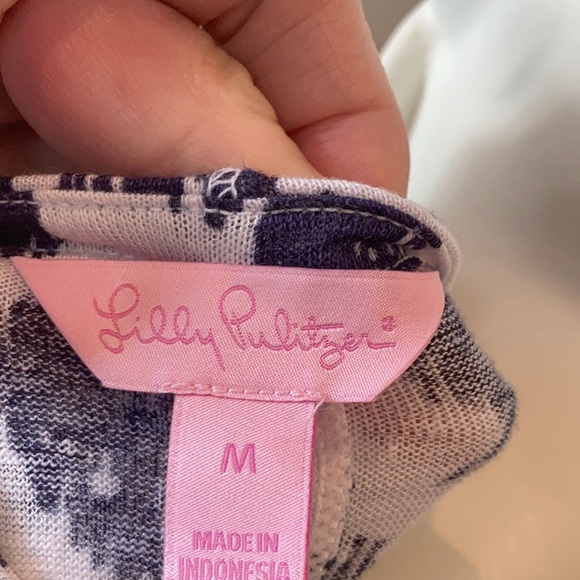 Lilly Pulitzer linen pint tee. - Picture 4 of 5